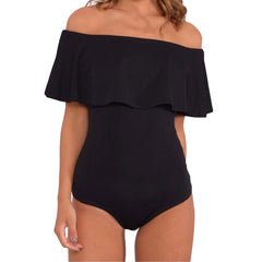 Sexy Ruffles Women Bodysuit Crop
