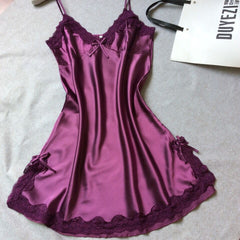 Sleeveless Nighties V-neck Nightgown