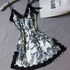 Sleeveless Nighties V-neck Nightgown