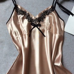 Sleeveless Nighties V-neck Nightgown