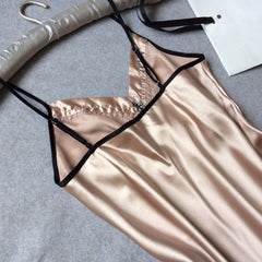 Sleeveless Nighties V-neck Nightgown