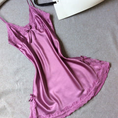 Sleeveless Nighties V-neck Nightgown
