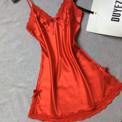 Sleeveless Nighties V-neck Nightgown