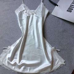Sleeveless Nighties V-neck Nightgown